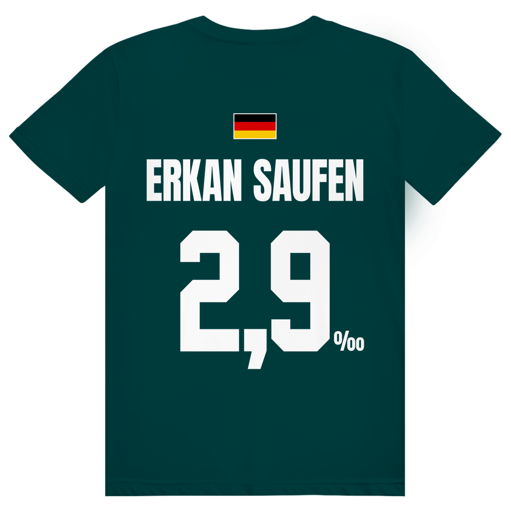 Erkan Saufen - Sauftrikot Deutschland Trikot - Premium Bio Unisex (Rückendruck) T-Shirt