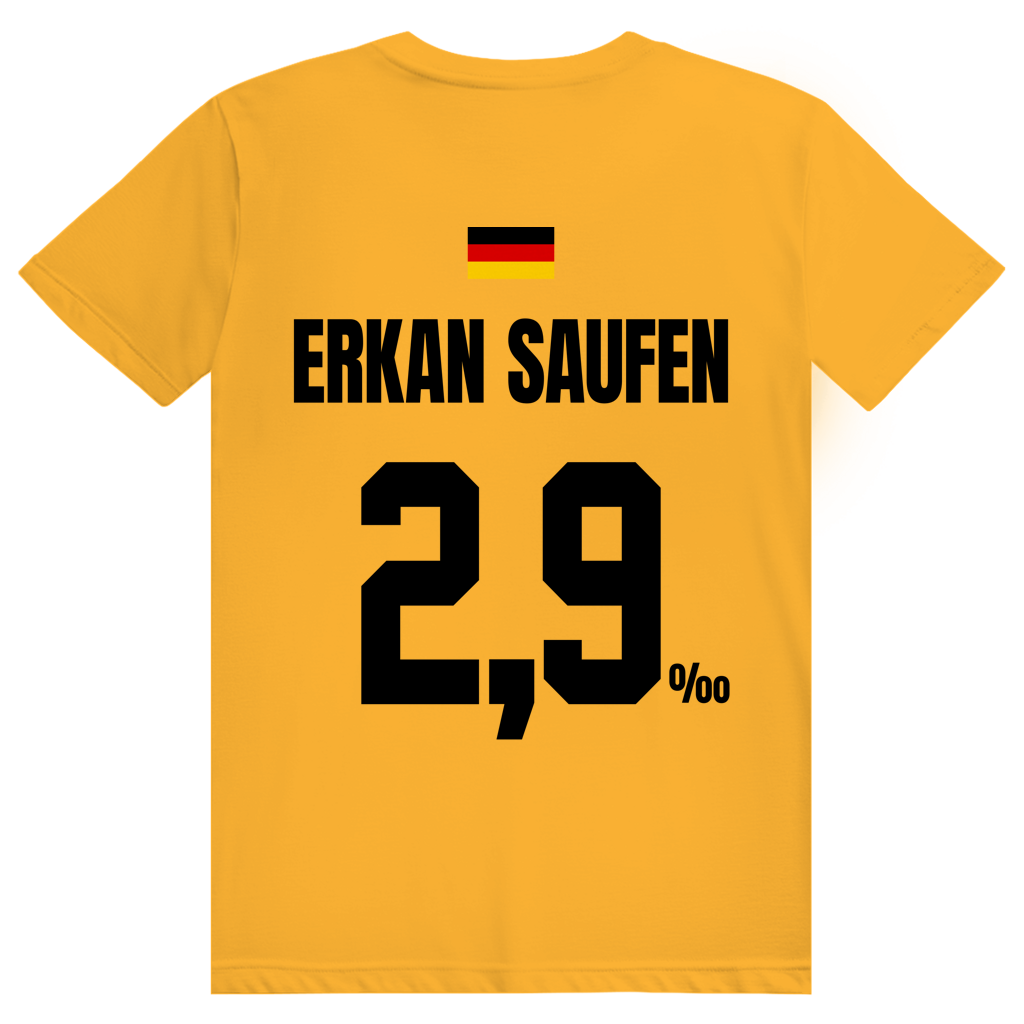 Erkan Saufen - Sauftrikot Deutschland Trikot - Premium Bio Unisex (Rückendruck) T-Shirt