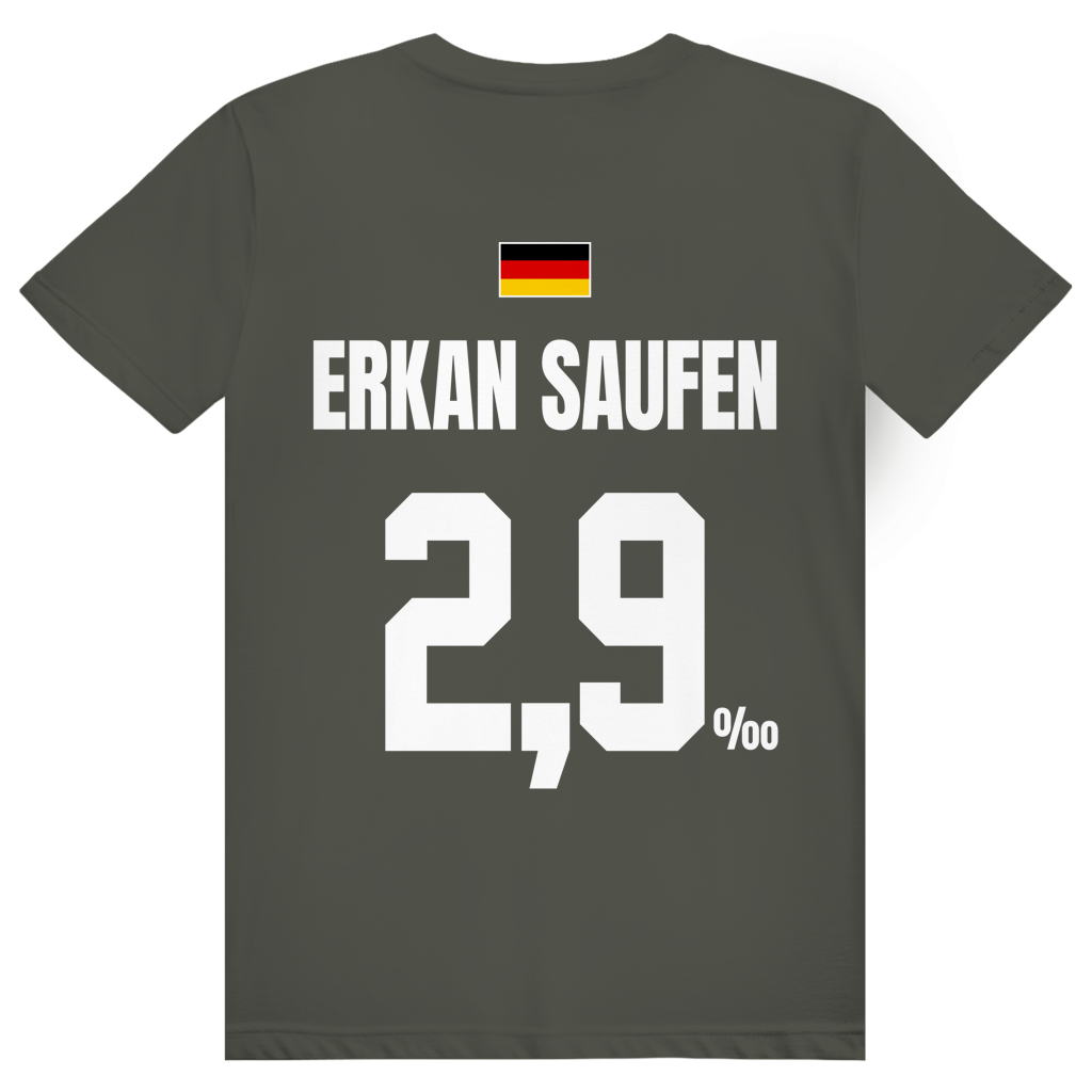 Erkan Saufen - Sauftrikot Deutschland Trikot - Premium Bio Unisex (Rückendruck) T-Shirt