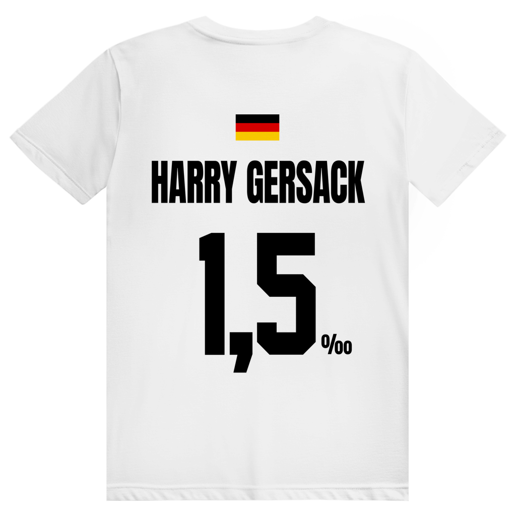 Harry Gersack - Sauftrikot Deutschland Trikot - Premium Bio Unisex (Rückendruck) T-Shirt