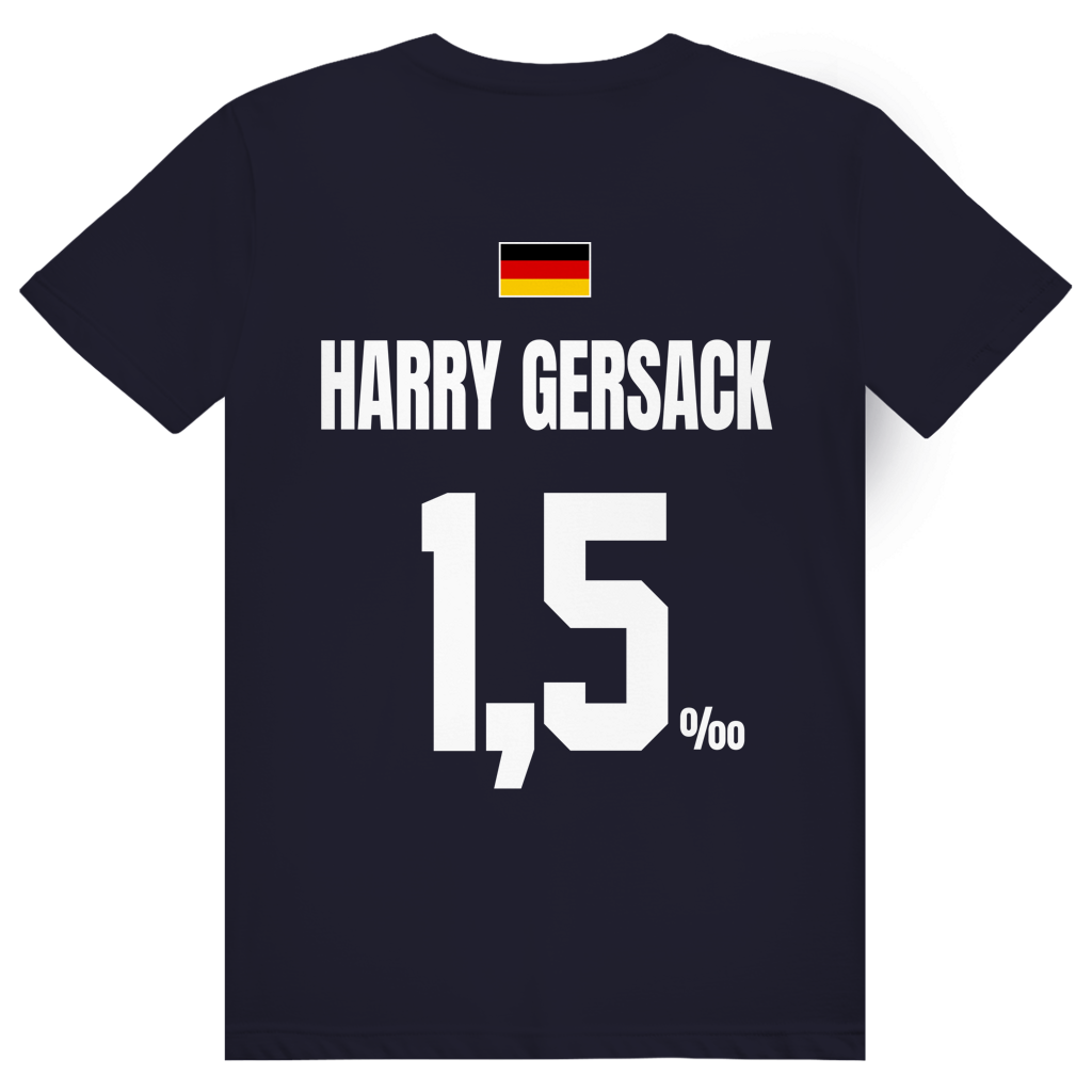 Harry Gersack - Sauftrikot Deutschland Trikot - Premium Bio Unisex (Rückendruck) T-Shirt