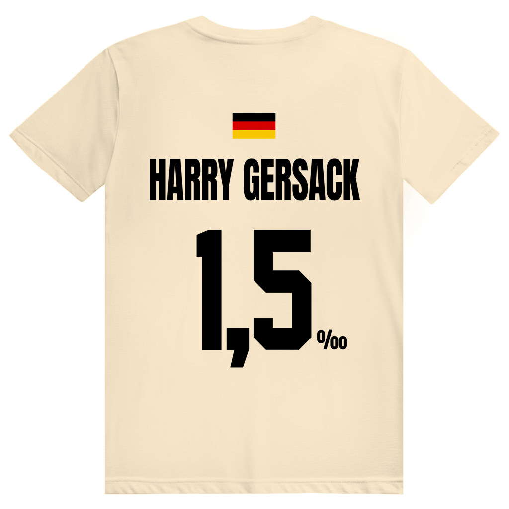 Harry Gersack - Sauftrikot Deutschland Trikot - Premium Bio Unisex (Rückendruck) T-Shirt