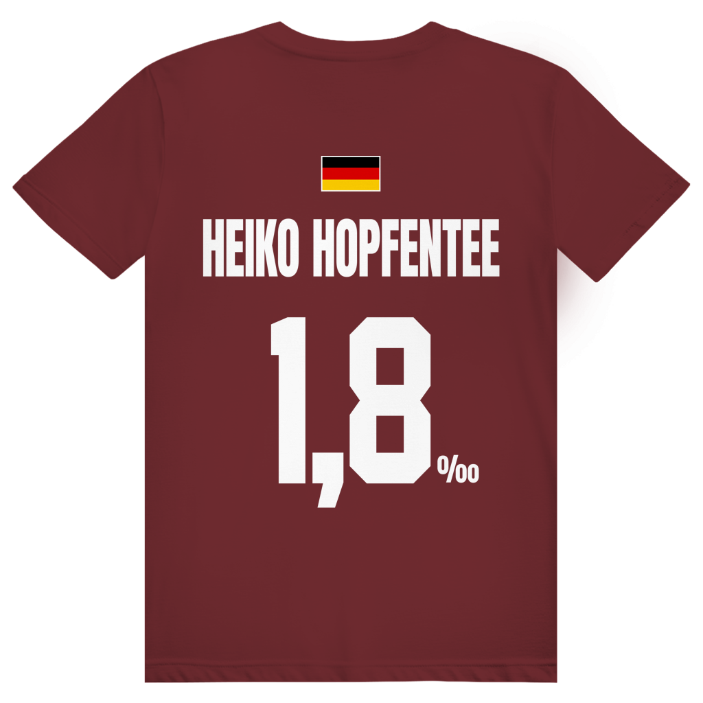 Heiko Hopfentee - Sauftrikot Deutschland Trikot - Premium Bio Unisex (Rückendruck) T-Shirt