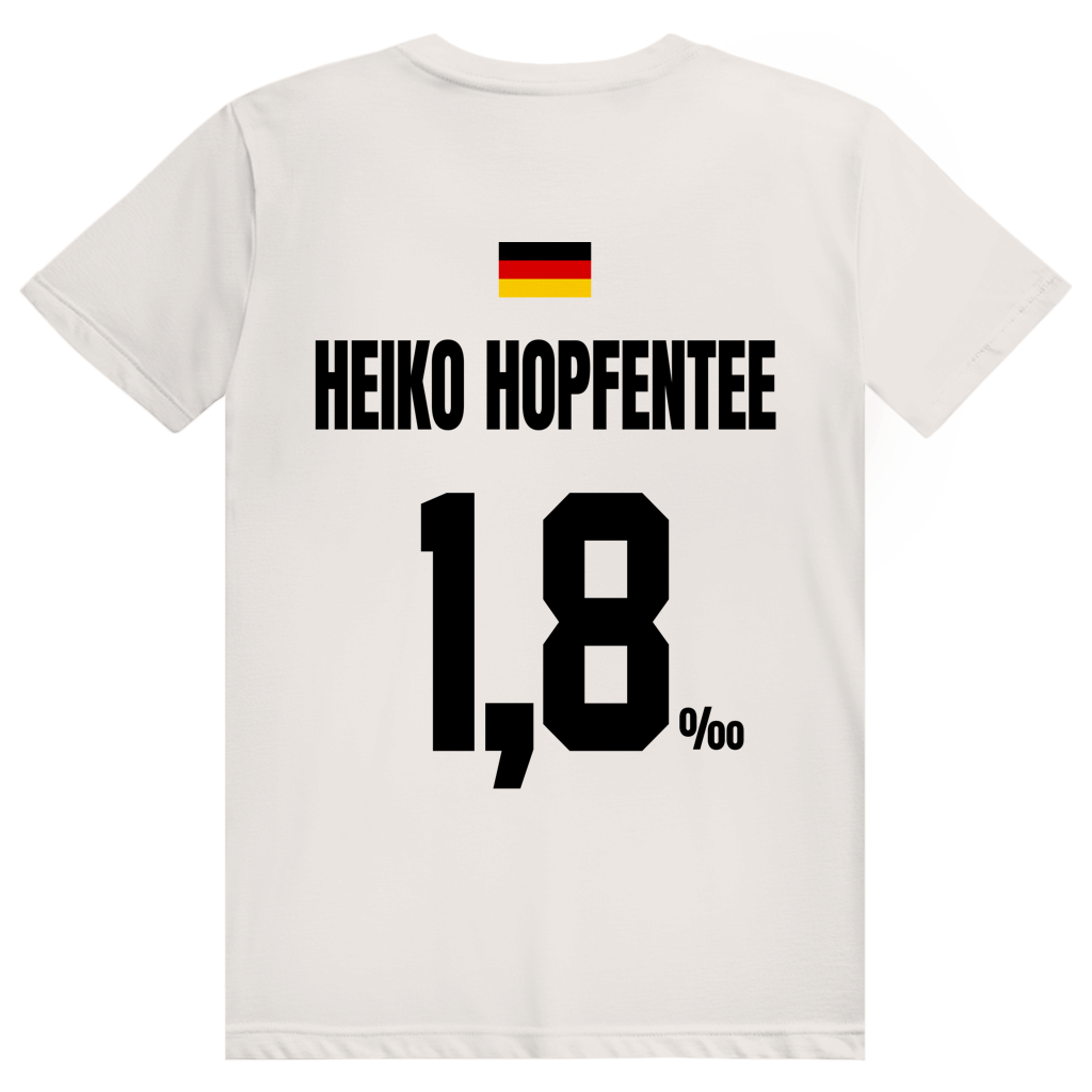 Heiko Hopfentee - Sauftrikot Deutschland Trikot - Premium Bio Unisex (Rückendruck) T-Shirt