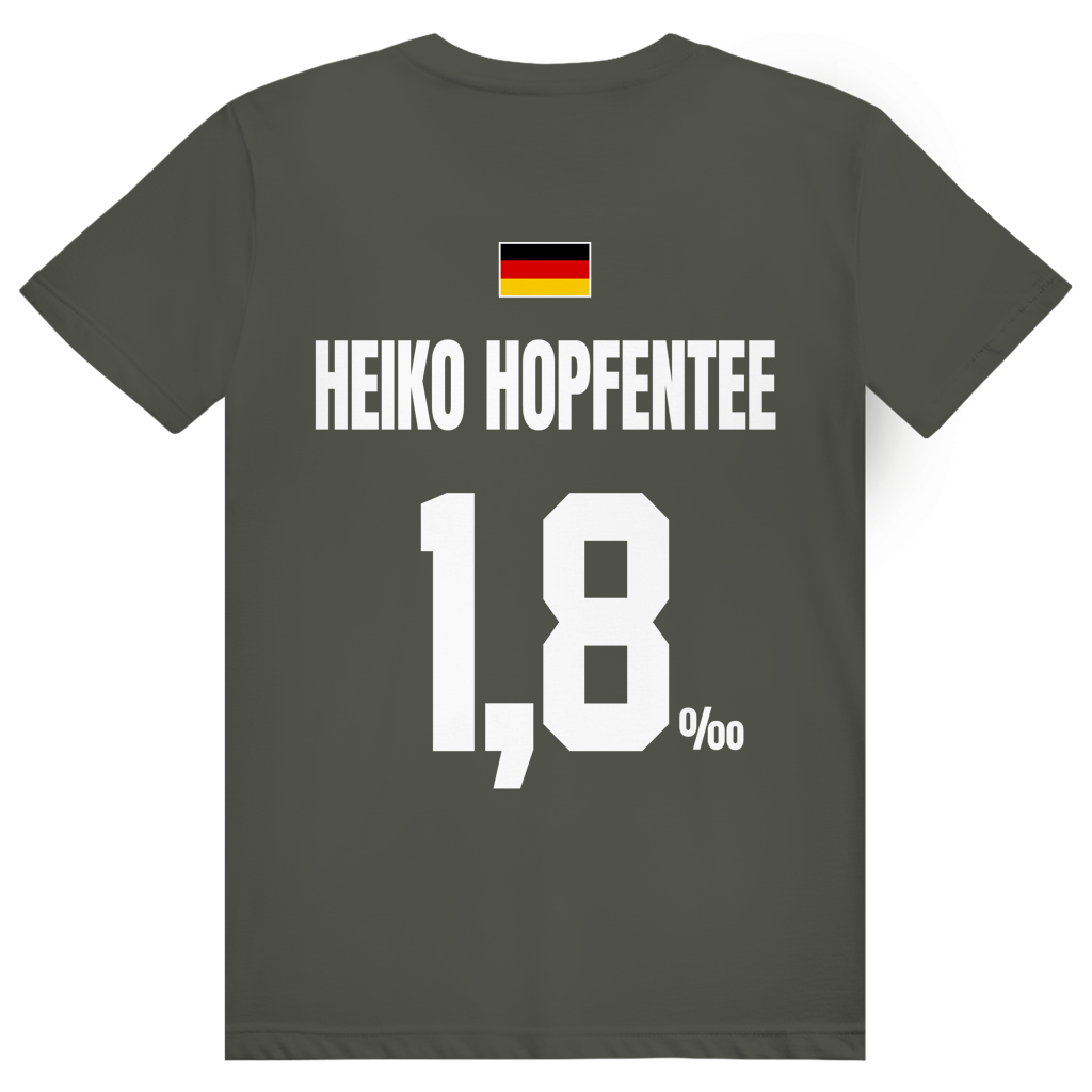 Heiko Hopfentee - Sauftrikot Deutschland Trikot - Premium Bio Unisex (Rückendruck) T-Shirt