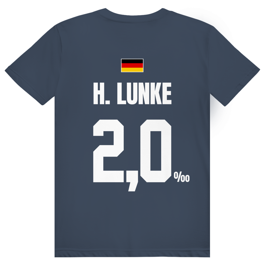 H. Lunke - Sauftrikot Deutschland Trikot - Premium Bio Unisex (Rückendruck) T-Shirt