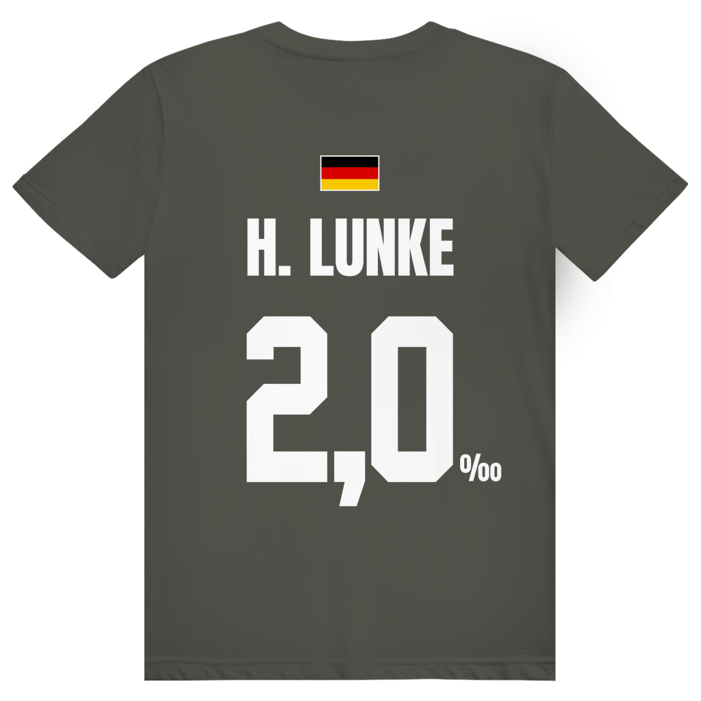 H. Lunke - Sauftrikot Deutschland Trikot - Premium Bio Unisex (Rückendruck) T-Shirt