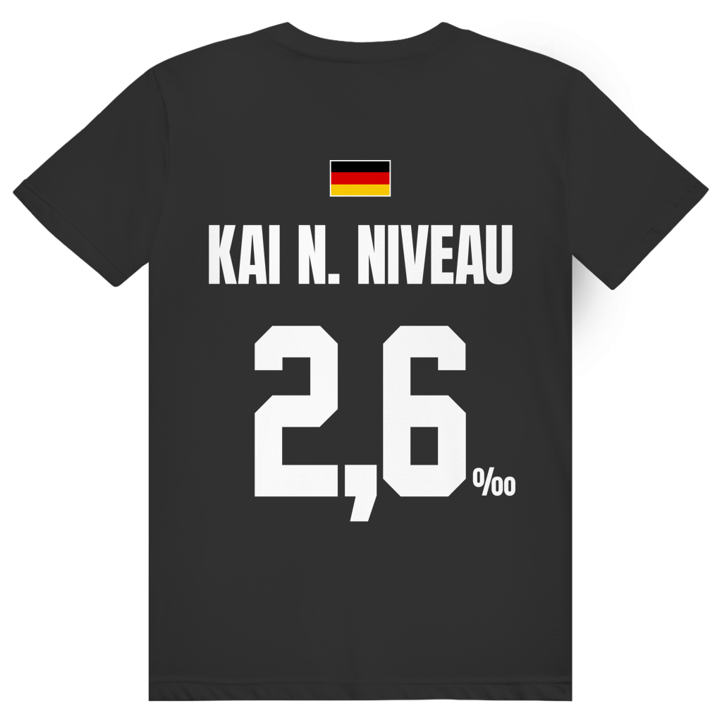 Kai N. Niveau - Sauftrikot Deutschland Trikot - Premium Bio Unisex (Rückendruck) T-Shirt