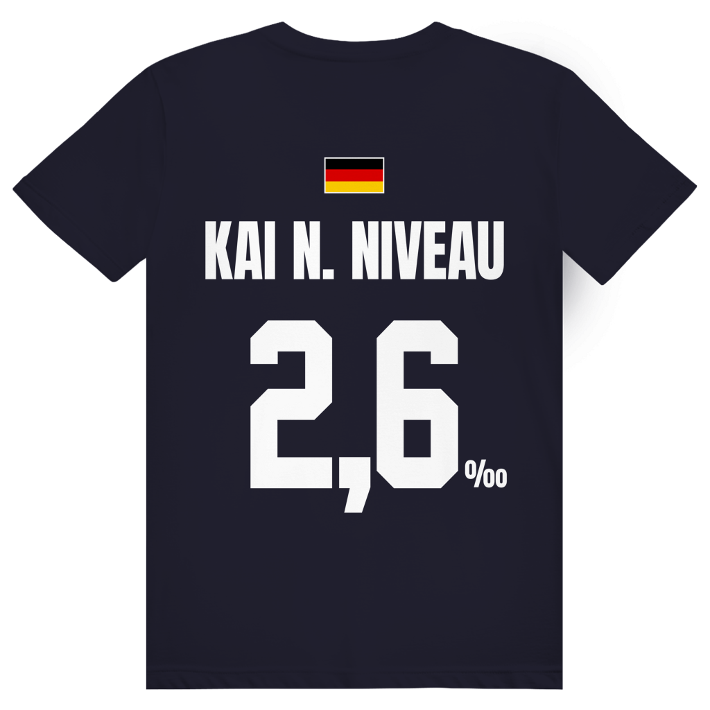 Kai N. Niveau - Sauftrikot Deutschland Trikot - Premium Bio Unisex (Rückendruck) T-Shirt