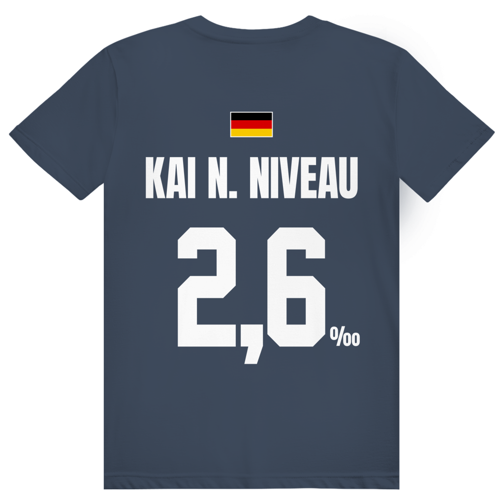 Kai N. Niveau - Sauftrikot Deutschland Trikot - Premium Bio Unisex (Rückendruck) T-Shirt