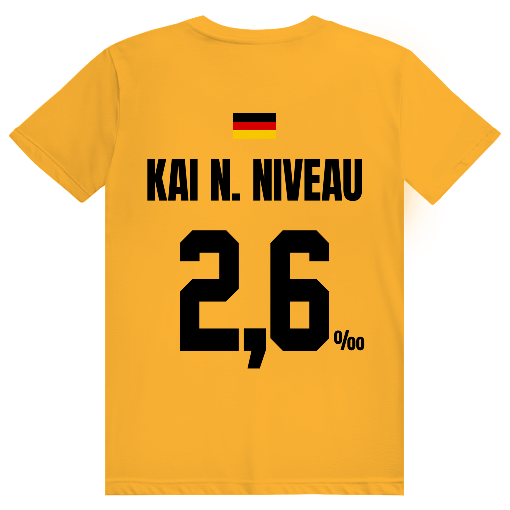 Kai N. Niveau - Sauftrikot Deutschland Trikot - Premium Bio Unisex (Rückendruck) T-Shirt