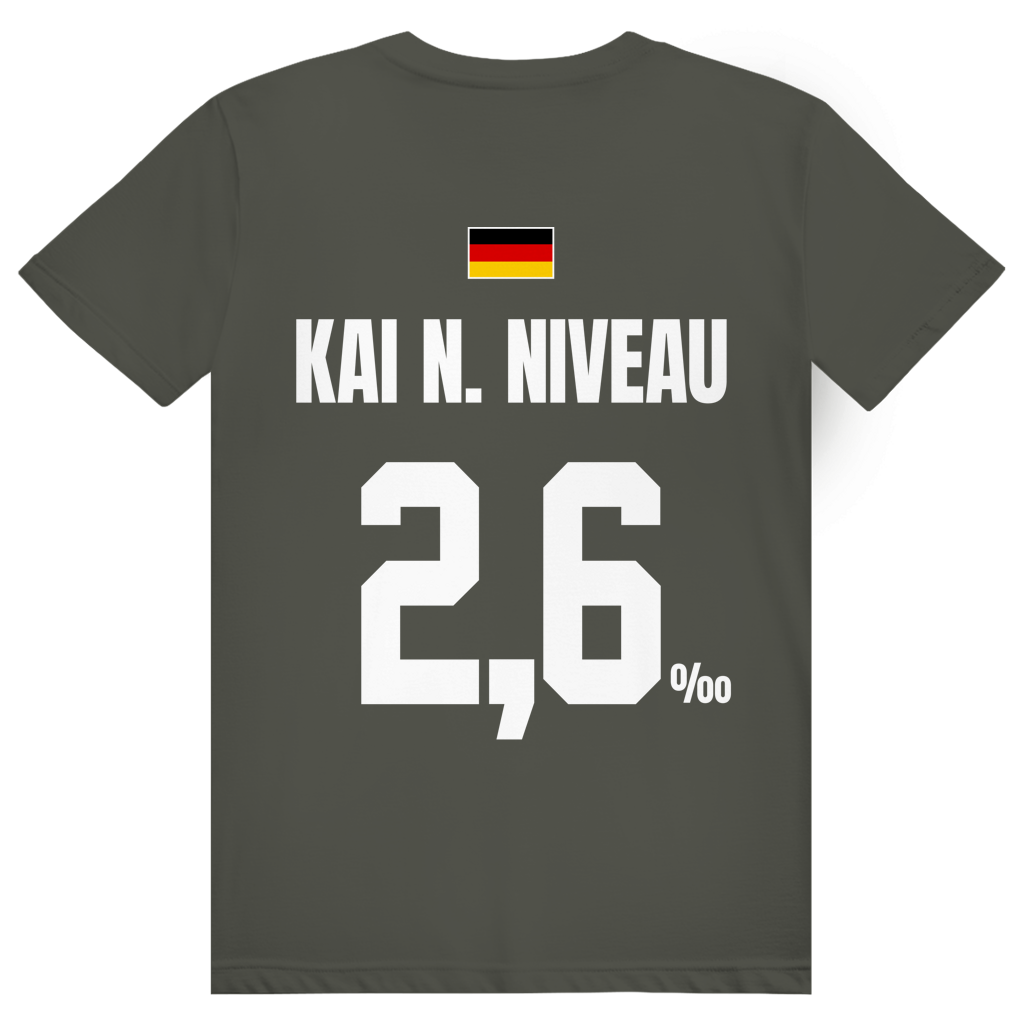 Kai N. Niveau - Sauftrikot Deutschland Trikot - Premium Bio Unisex (Rückendruck) T-Shirt