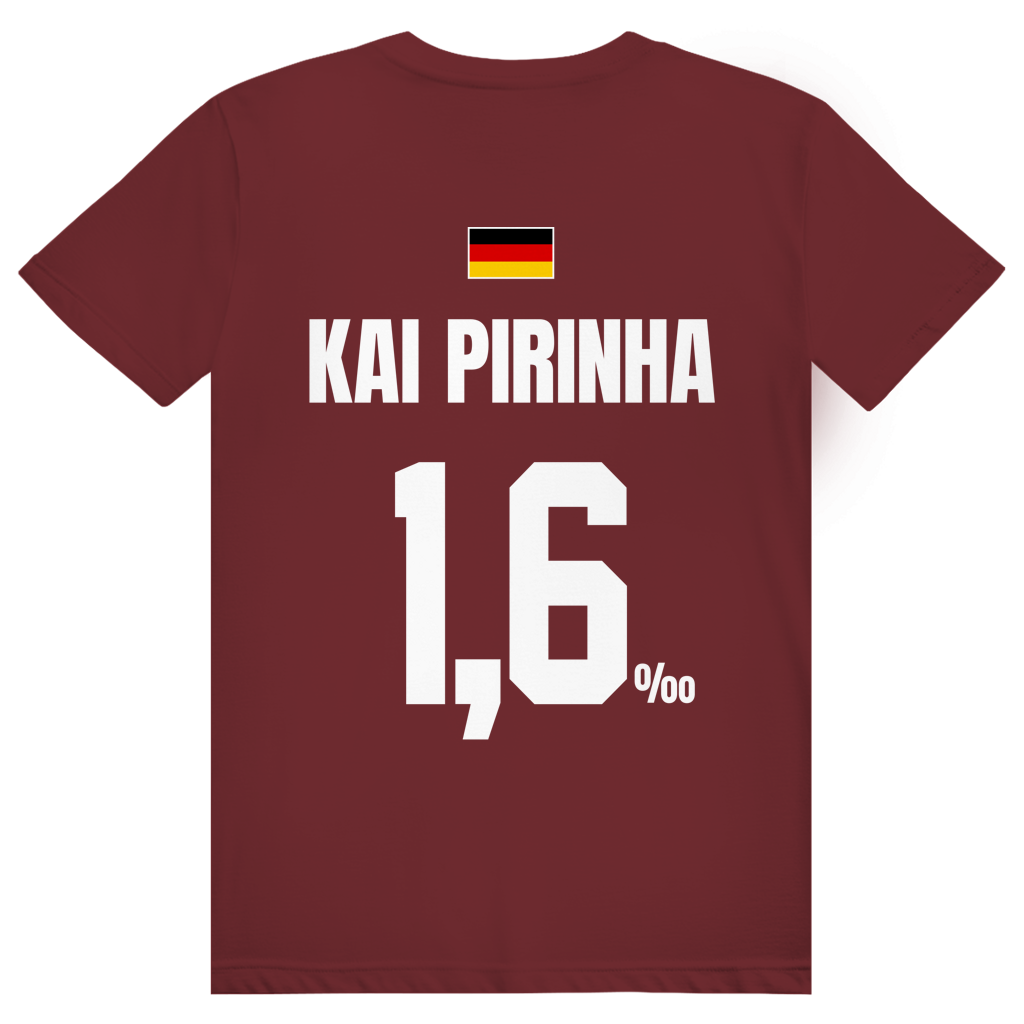 Kai Pirinha - Sauftrikot Deutschland Trikot - Premium Bio Unisex (Rückendruck) T-Shirt