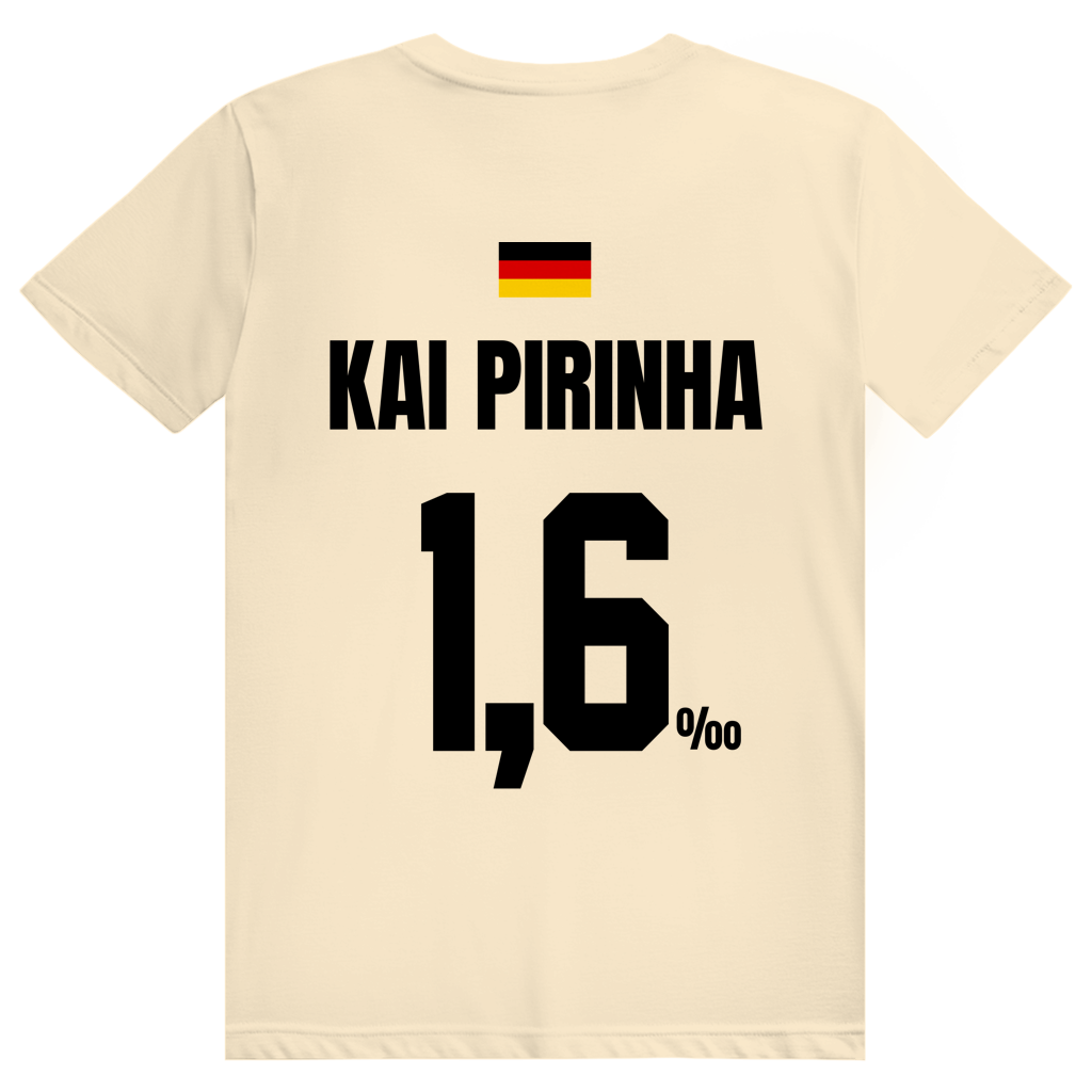 Kai Pirinha - Sauftrikot Deutschland Trikot - Premium Bio Unisex (Rückendruck) T-Shirt