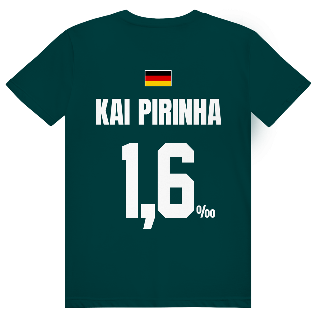 Kai Pirinha - Sauftrikot Deutschland Trikot - Premium Bio Unisex (Rückendruck) T-Shirt