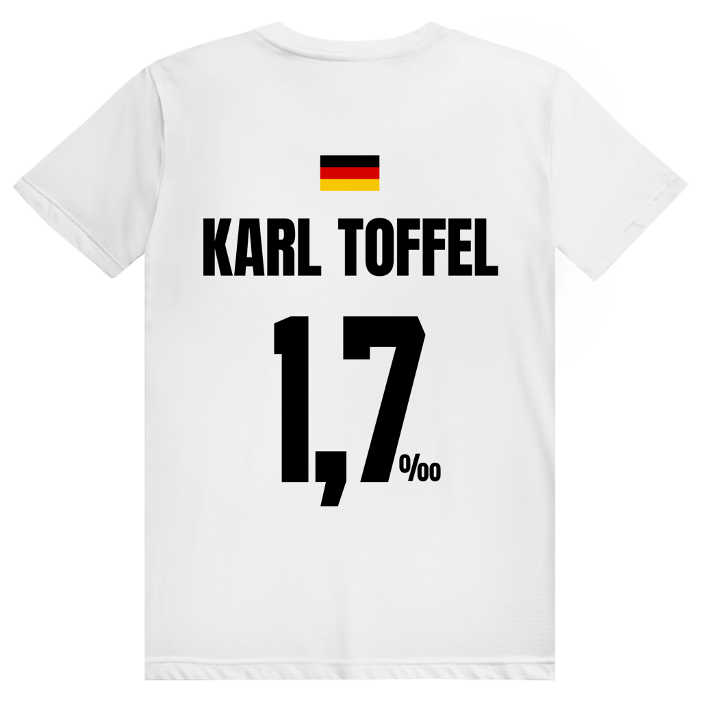 Karl Toffel - Sauftrikot Deutschland Trikot - Premium Bio Unisex (Rückendruck) T-Shirt