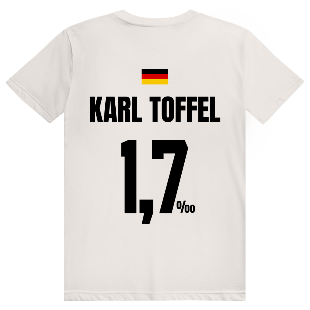 Karl Toffel - Sauftrikot Deutschland Trikot - Premium Bio Unisex (Rückendruck) T-Shirt