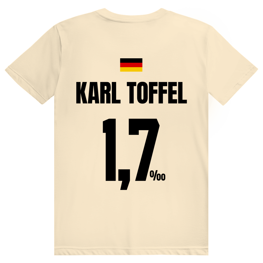 Karl Toffel - Sauftrikot Deutschland Trikot - Premium Bio Unisex (Rückendruck) T-Shirt