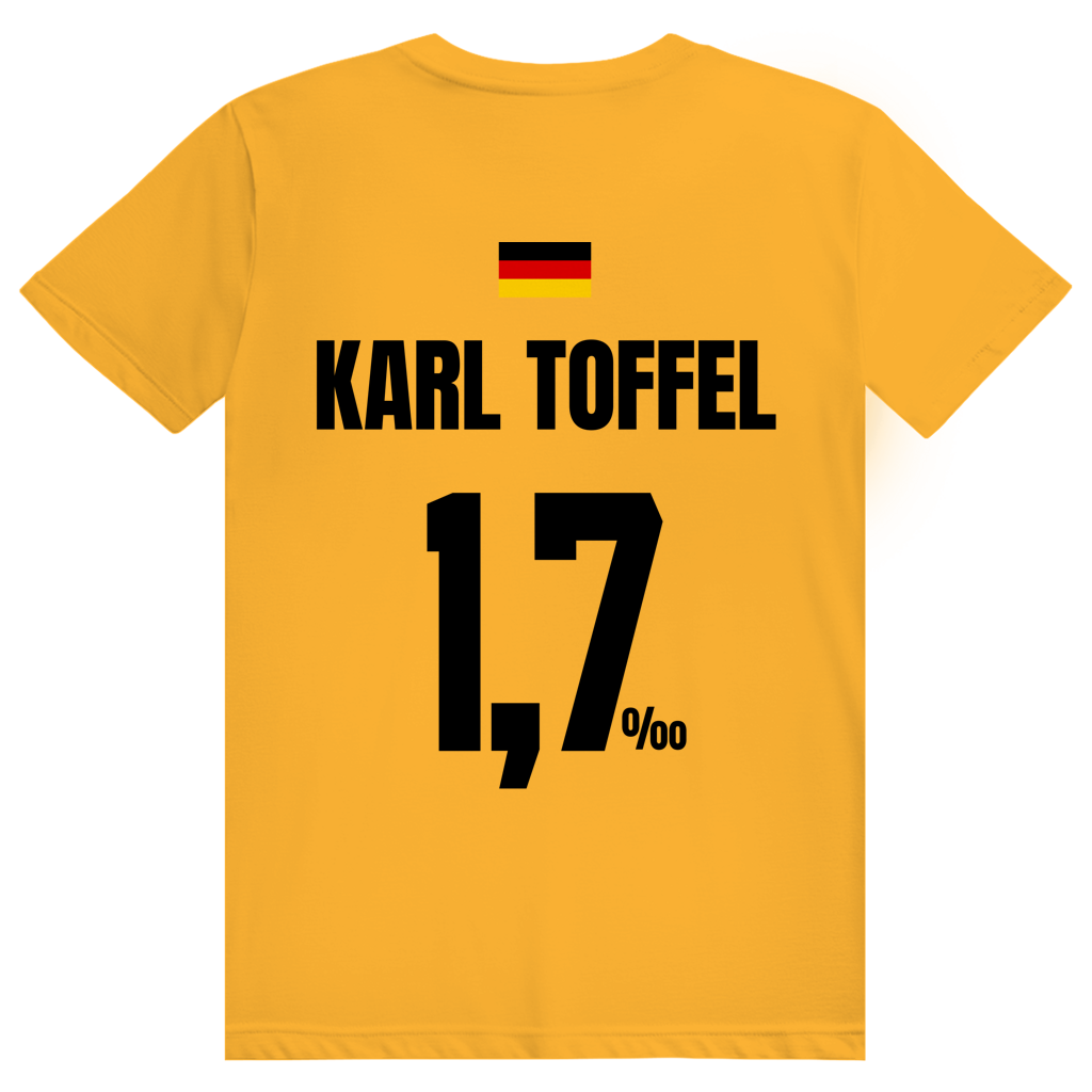 Karl Toffel - Sauftrikot Deutschland Trikot - Premium Bio Unisex (Rückendruck) T-Shirt