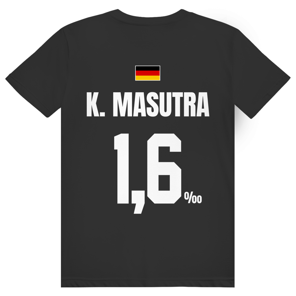 K. Masutra - Sauftrikot Deutschland Trikot - Premium Bio Unisex (Rückendruck) T-Shirt