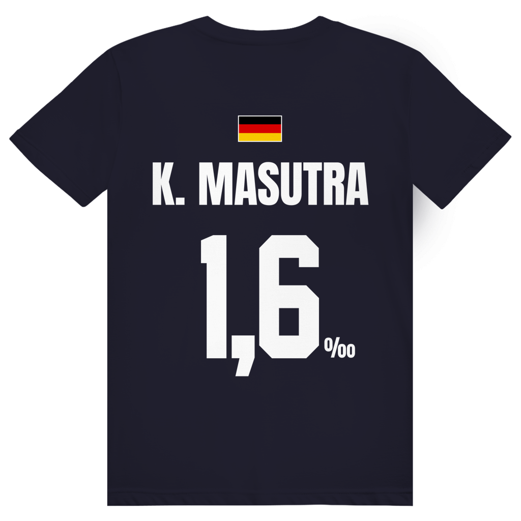 K. Masutra - Sauftrikot Deutschland Trikot - Premium Bio Unisex (Rückendruck) T-Shirt