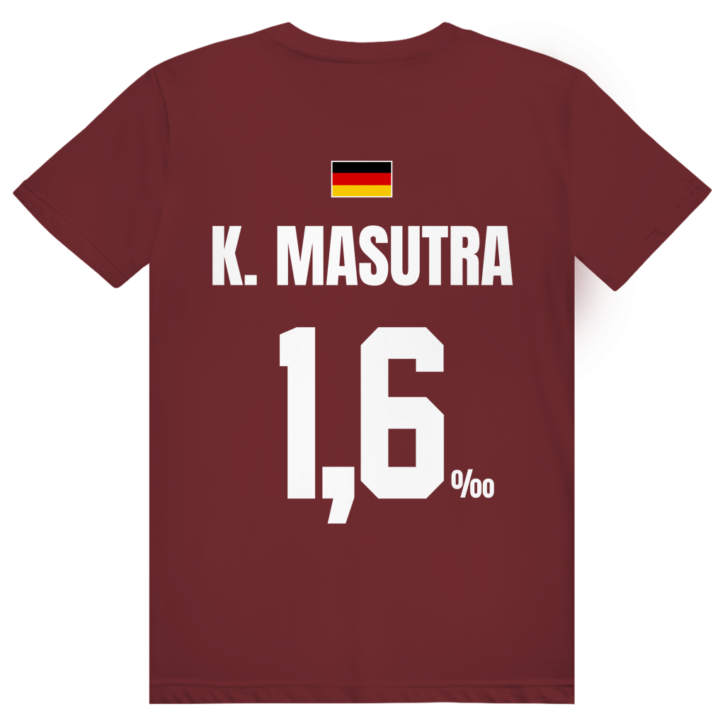 K. Masutra - Sauftrikot Deutschland Trikot - Premium Bio Unisex (Rückendruck) T-Shirt
