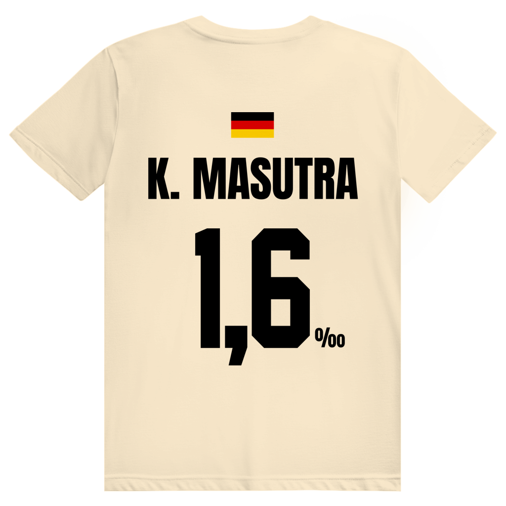 K. Masutra - Sauftrikot Deutschland Trikot - Premium Bio Unisex (Rückendruck) T-Shirt