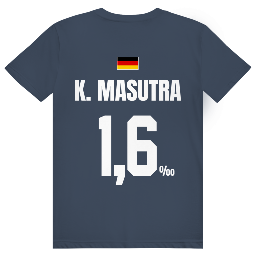 K. Masutra - Sauftrikot Deutschland Trikot - Premium Bio Unisex (Rückendruck) T-Shirt