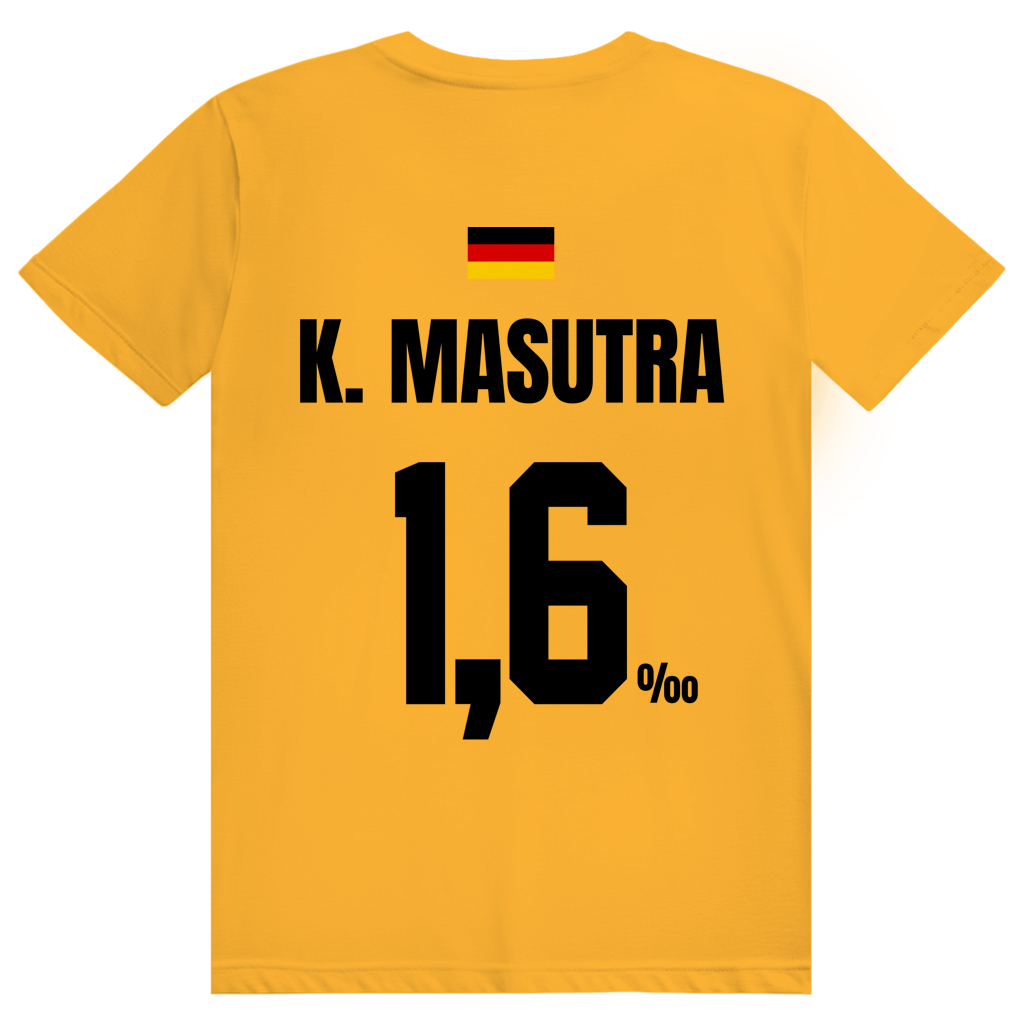 K. Masutra - Sauftrikot Deutschland Trikot - Premium Bio Unisex (Rückendruck) T-Shirt