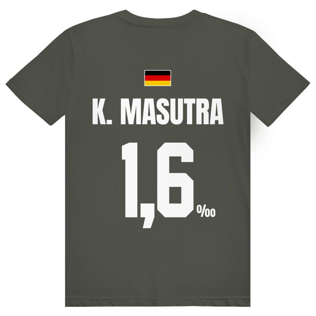K. Masutra - Sauftrikot Deutschland Trikot - Premium Bio Unisex (Rückendruck) T-Shirt