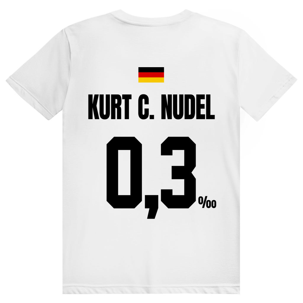 Kurt C. Nudel - Sauftrikot Deutschland Trikot - Premium Bio Unisex (Rückendruck) T-Shirt