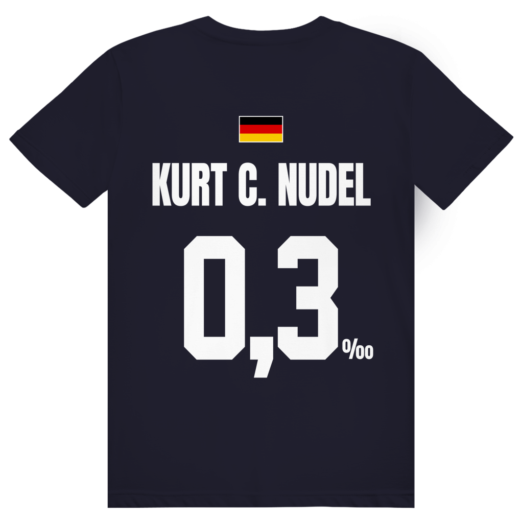 Kurt C. Nudel - Sauftrikot Deutschland Trikot - Premium Bio Unisex (Rückendruck) T-Shirt