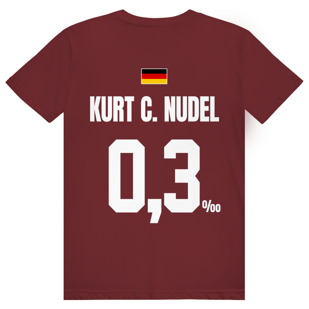 Kurt C. Nudel - Sauftrikot Deutschland Trikot - Premium Bio Unisex (Rückendruck) T-Shirt