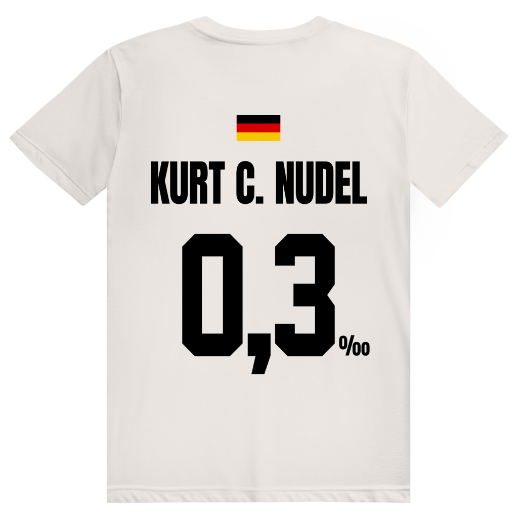 Kurt C. Nudel - Sauftrikot Deutschland Trikot - Premium Bio Unisex (Rückendruck) T-Shirt