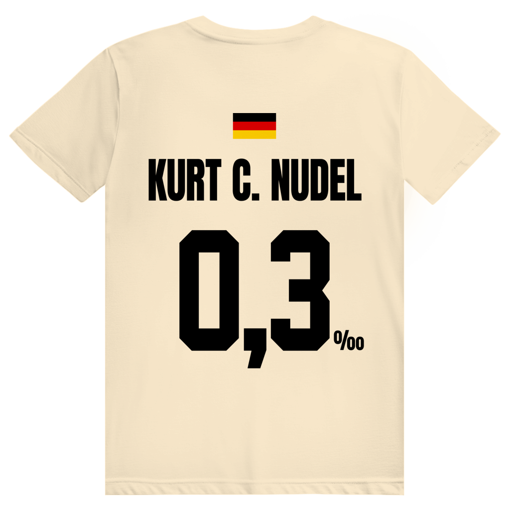 Kurt C. Nudel - Sauftrikot Deutschland Trikot - Premium Bio Unisex (Rückendruck) T-Shirt