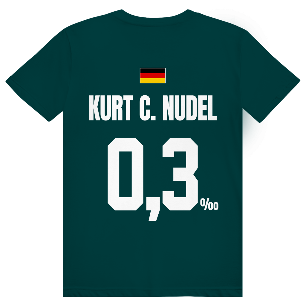 Kurt C. Nudel - Sauftrikot Deutschland Trikot - Premium Bio Unisex (Rückendruck) T-Shirt