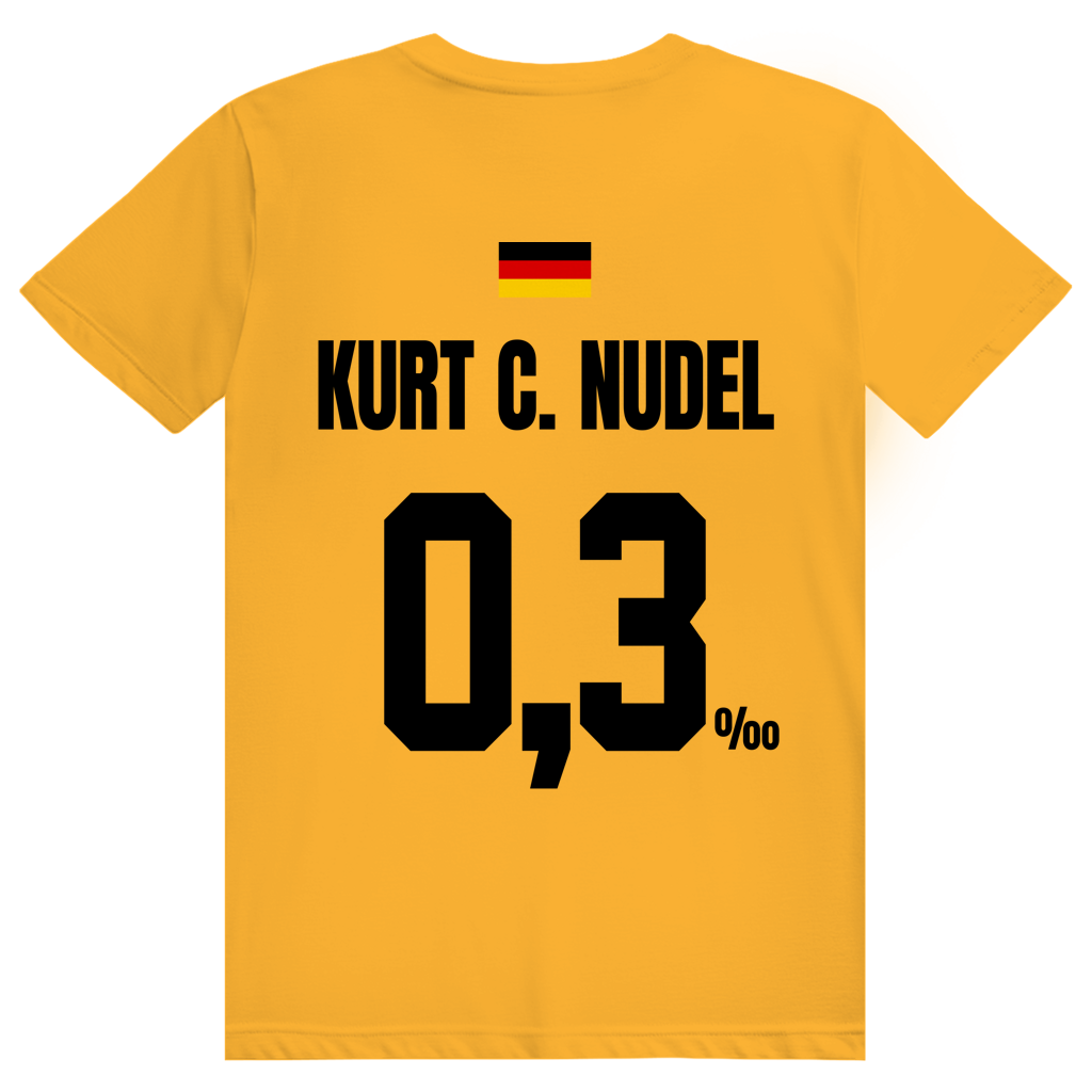 Kurt C. Nudel - Sauftrikot Deutschland Trikot - Premium Bio Unisex (Rückendruck) T-Shirt