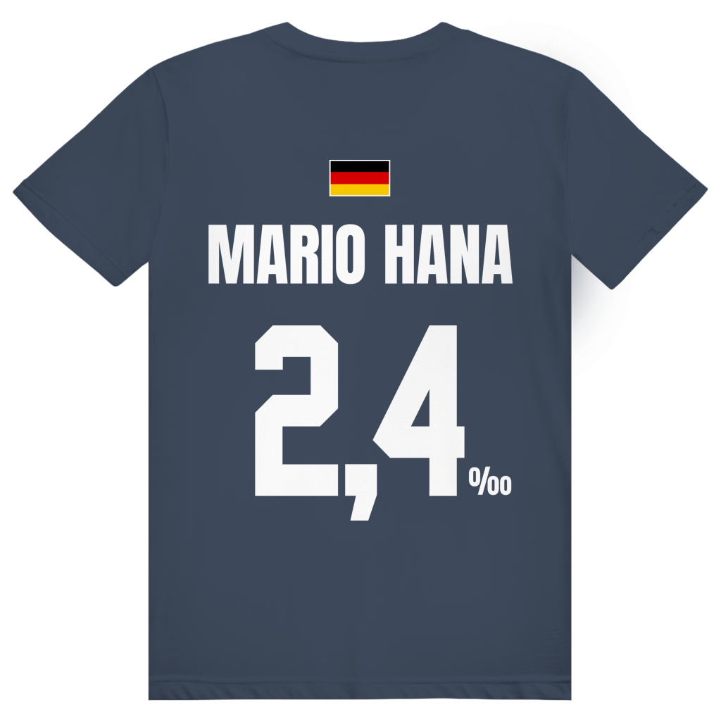 Mario Hana - Sauftrikot Deutschland Trikot - Premium Bio Unisex (Rückendruck) T-Shirt