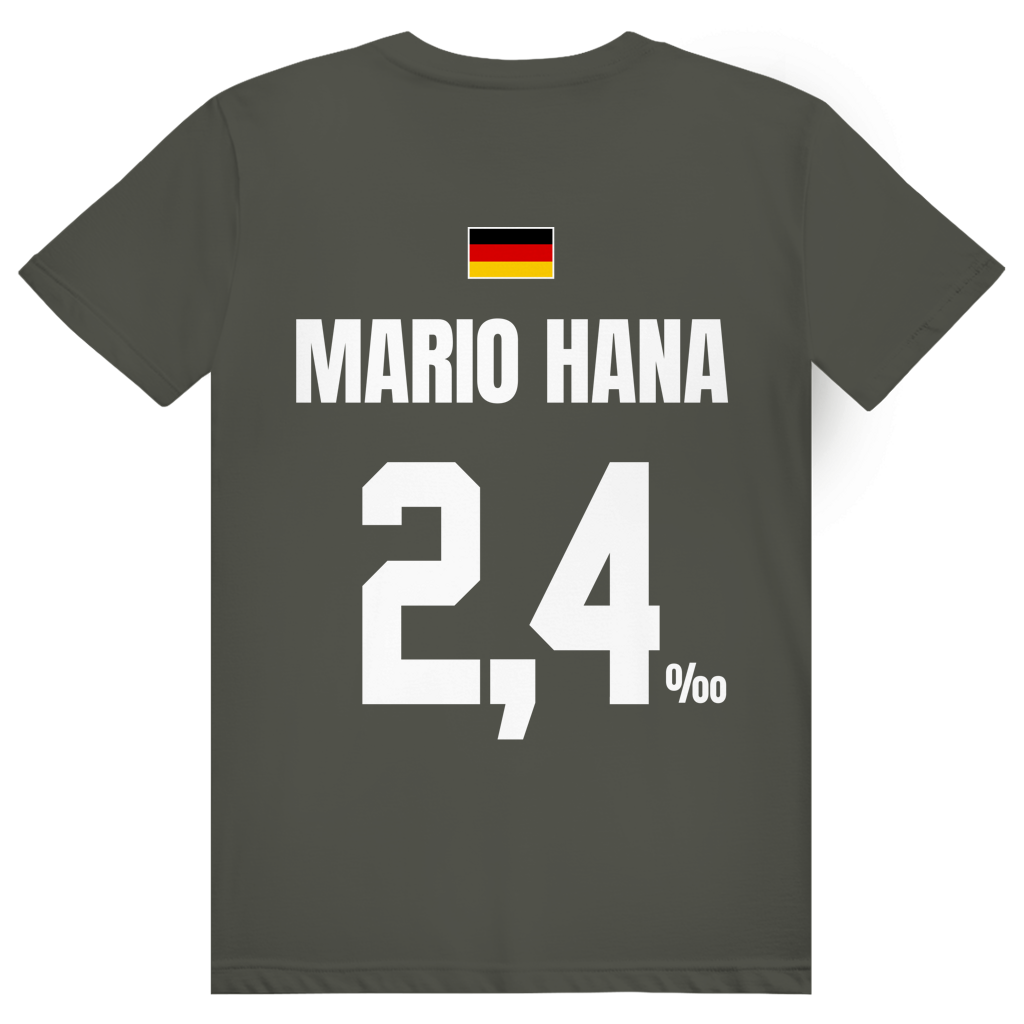 Mario Hana - Sauftrikot Deutschland Trikot - Premium Bio Unisex (Rückendruck) T-Shirt