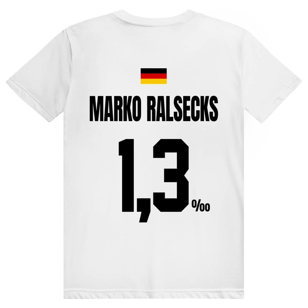 Marko Ralsecks - Sauftrikot Deutschland Trikot - Premium Bio Unisex (Rückendruck) T-Shirt