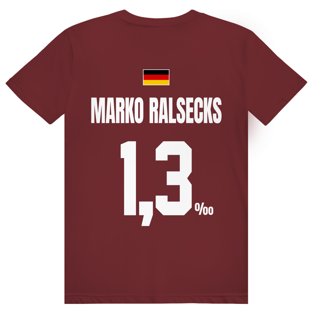 Marko Ralsecks - Sauftrikot Deutschland Trikot - Premium Bio Unisex (Rückendruck) T-Shirt