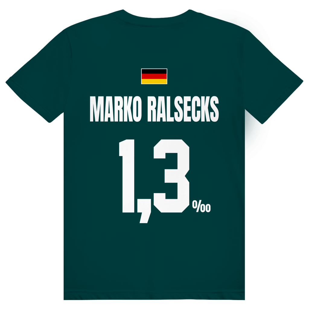 Marko Ralsecks - Sauftrikot Deutschland Trikot - Premium Bio Unisex (Rückendruck) T-Shirt