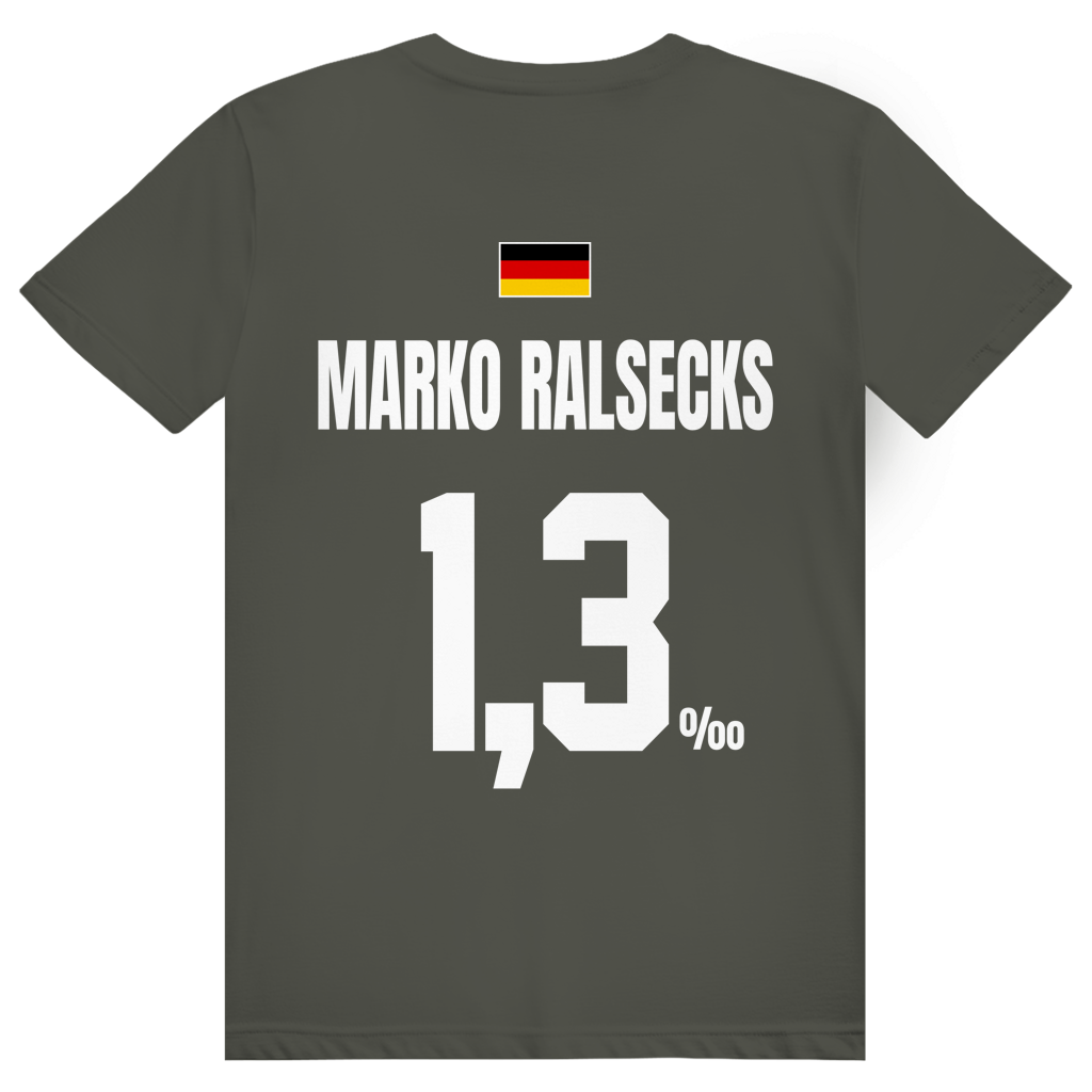 Marko Ralsecks - Sauftrikot Deutschland Trikot - Premium Bio Unisex (Rückendruck) T-Shirt