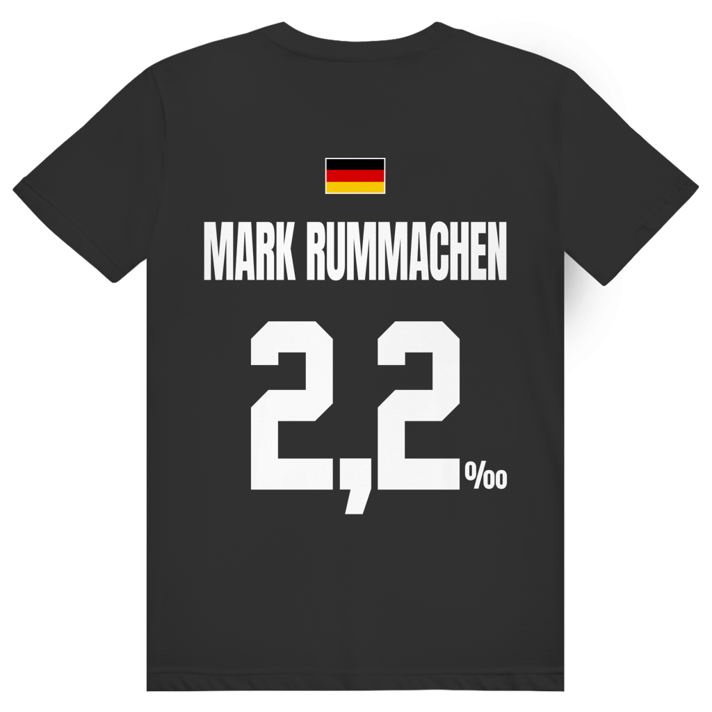 Mark Rummachen - Sauftrikot Deutschland Trikot - Premium Bio Unisex (Rückendruck) T-Shirt