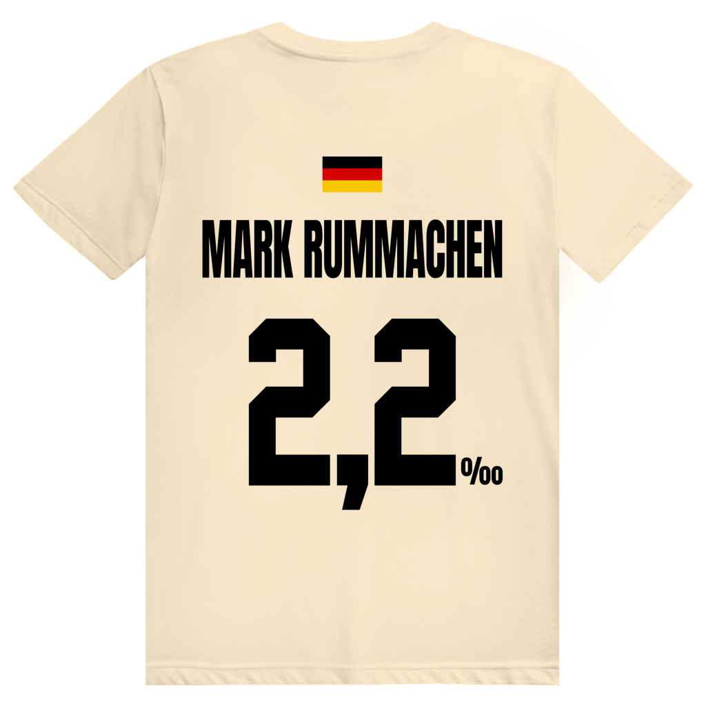 Mark Rummachen - Sauftrikot Deutschland Trikot - Premium Bio Unisex (Rückendruck) T-Shirt
