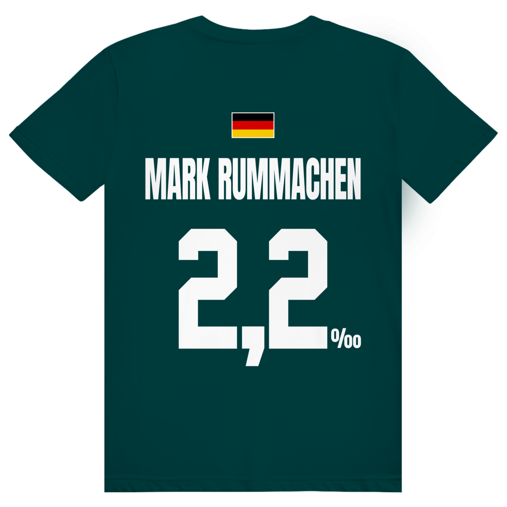 Mark Rummachen - Sauftrikot Deutschland Trikot - Premium Bio Unisex (Rückendruck) T-Shirt