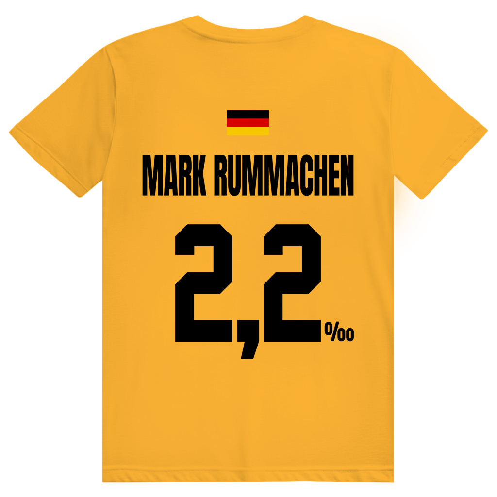 Mark Rummachen - Sauftrikot Deutschland Trikot - Premium Bio Unisex (Rückendruck) T-Shirt