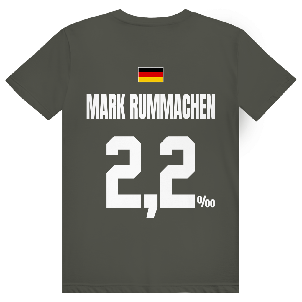 Mark Rummachen - Sauftrikot Deutschland Trikot - Premium Bio Unisex (Rückendruck) T-Shirt