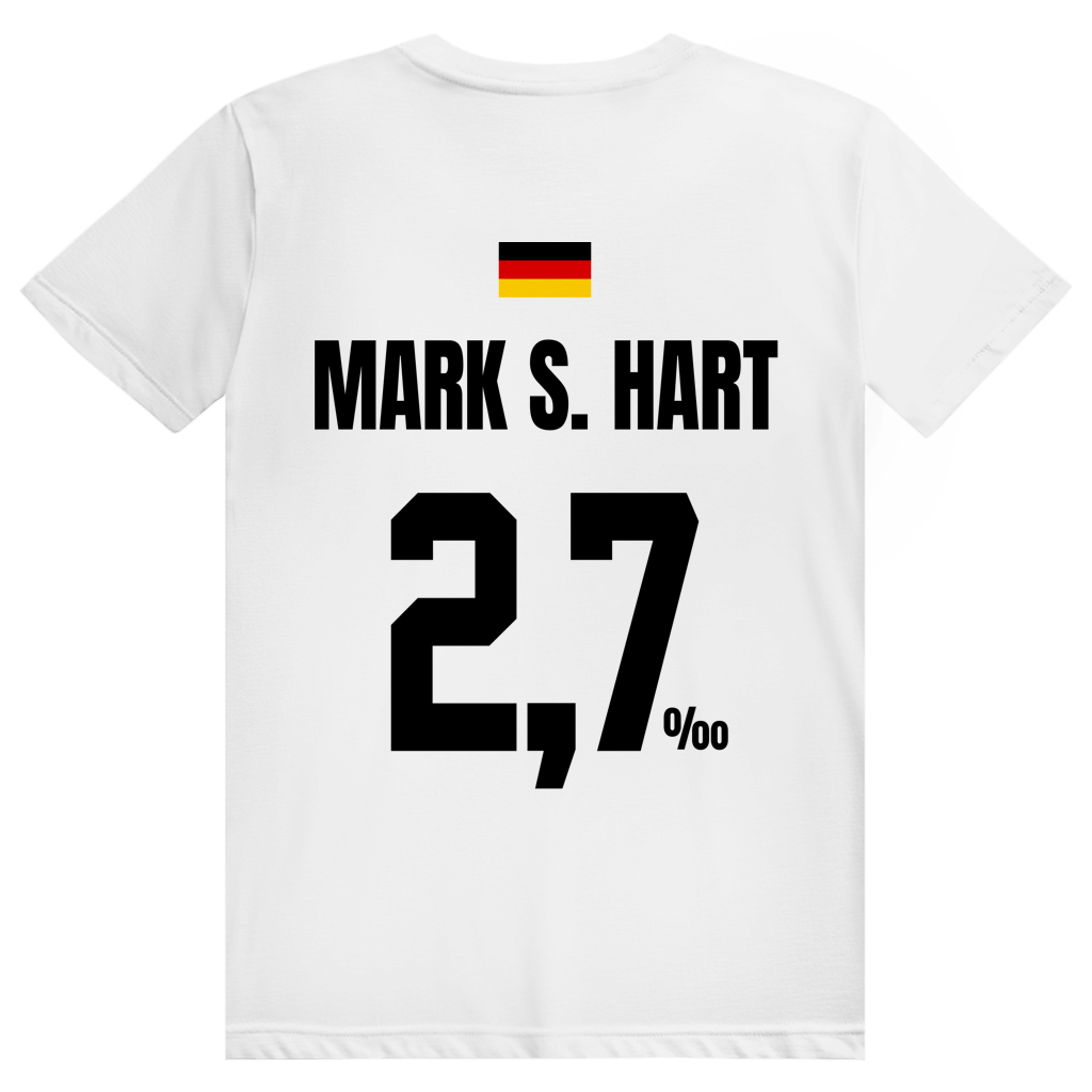 Mark S. Hart - Sauftrikot Deutschland Trikot - Premium Bio Unisex (Rückendruck) T-Shirt