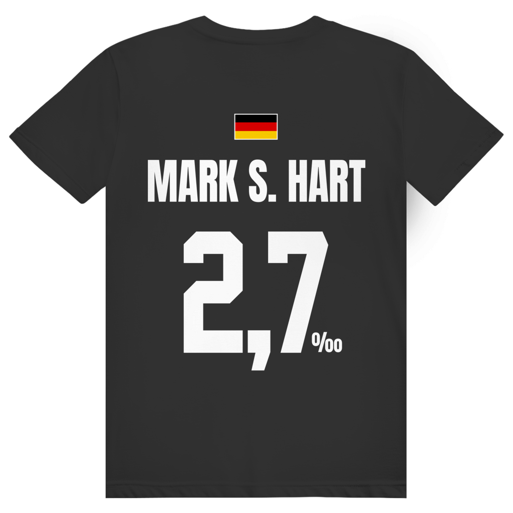 Mark S. Hart - Sauftrikot Deutschland Trikot - Premium Bio Unisex (Rückendruck) T-Shirt